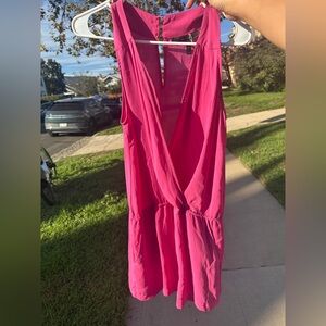 BCBG Sleeveless Pink Playsuit w/ Pockets